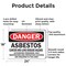 Signmission Asbestos Cancer and Lung Disease Hazard Authorized Personnel Only Respirators, Al, 24x18in, 2PK OS-2PACK-DS-A-1824-L-19269 - alternate 4
